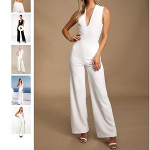 White Lulus jumpsuit, size XS